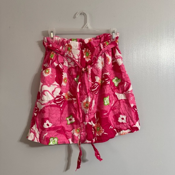 Lilly Pulitzer Pink Avery Cotton Floral Skirt with Pockets Size Small - Picture 3 of 8